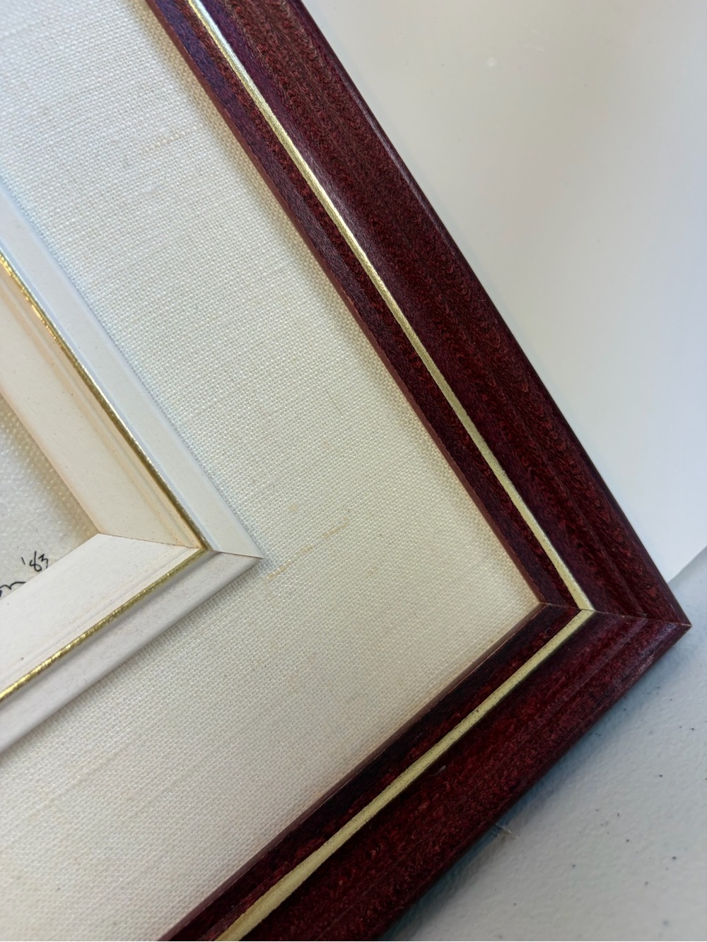 Normand Hudon Framed Wall Art Signed Print Leur Plus Beau Temps Signed Quebec - Picture 9 of 9